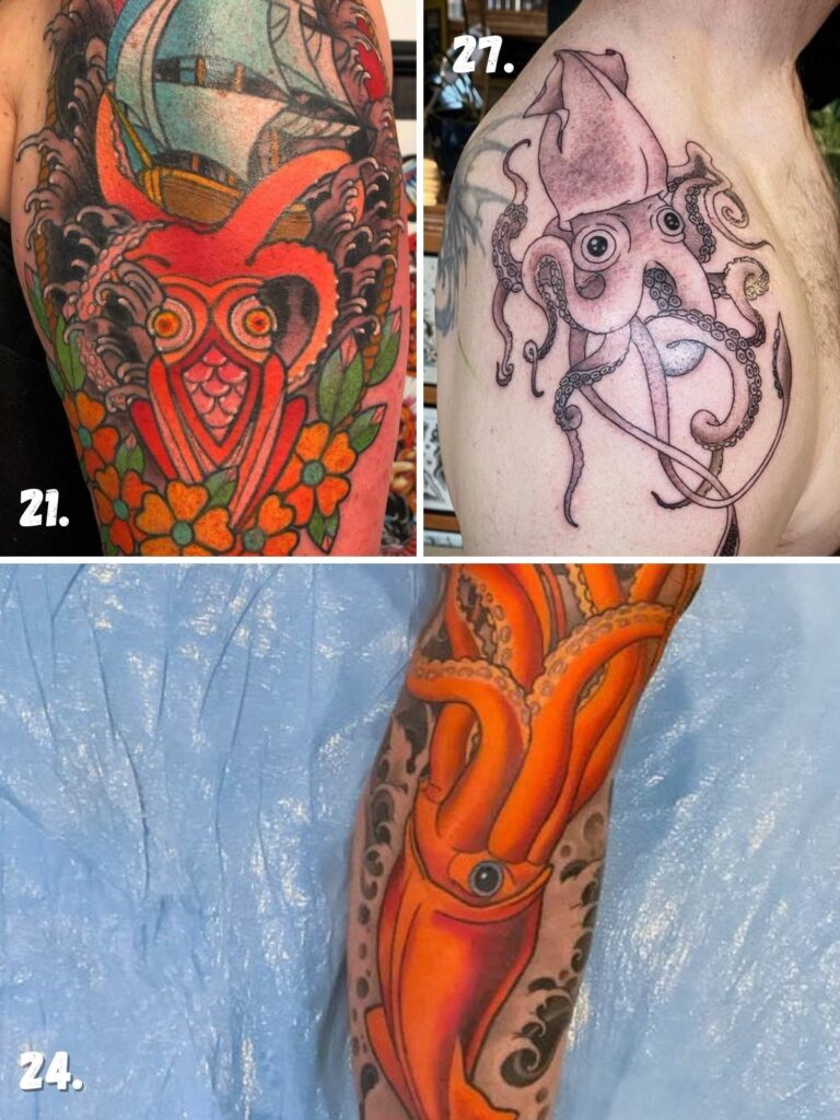 31 Sensational Squid Tattoo Ideas - Tattoo Glee