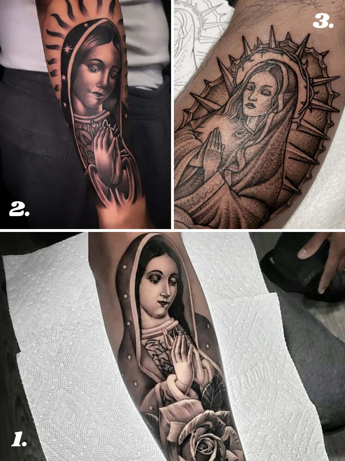 Simple Virgin Mary Tattoo Fiercetattoostudio