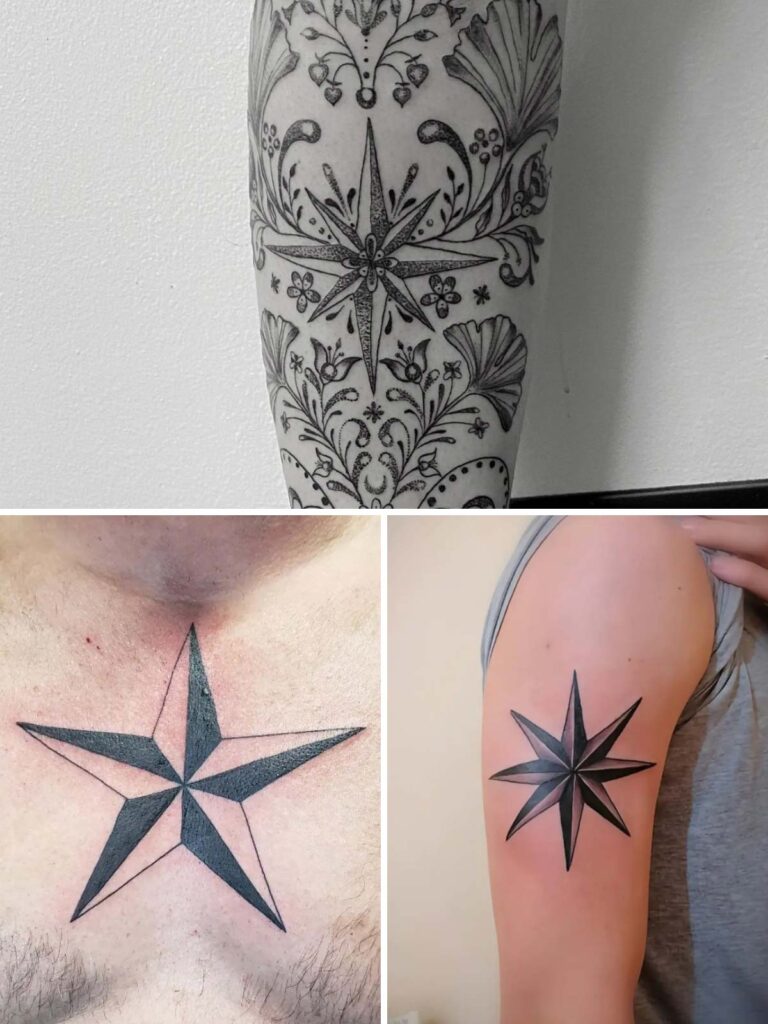 Nautical Star Tattoos & The Lore Behind Them - Tattoo Glee